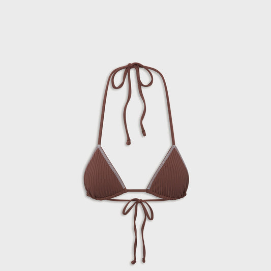 Women Kith Frankies Bikinis Nick Ribbed Top - Brown Sugar