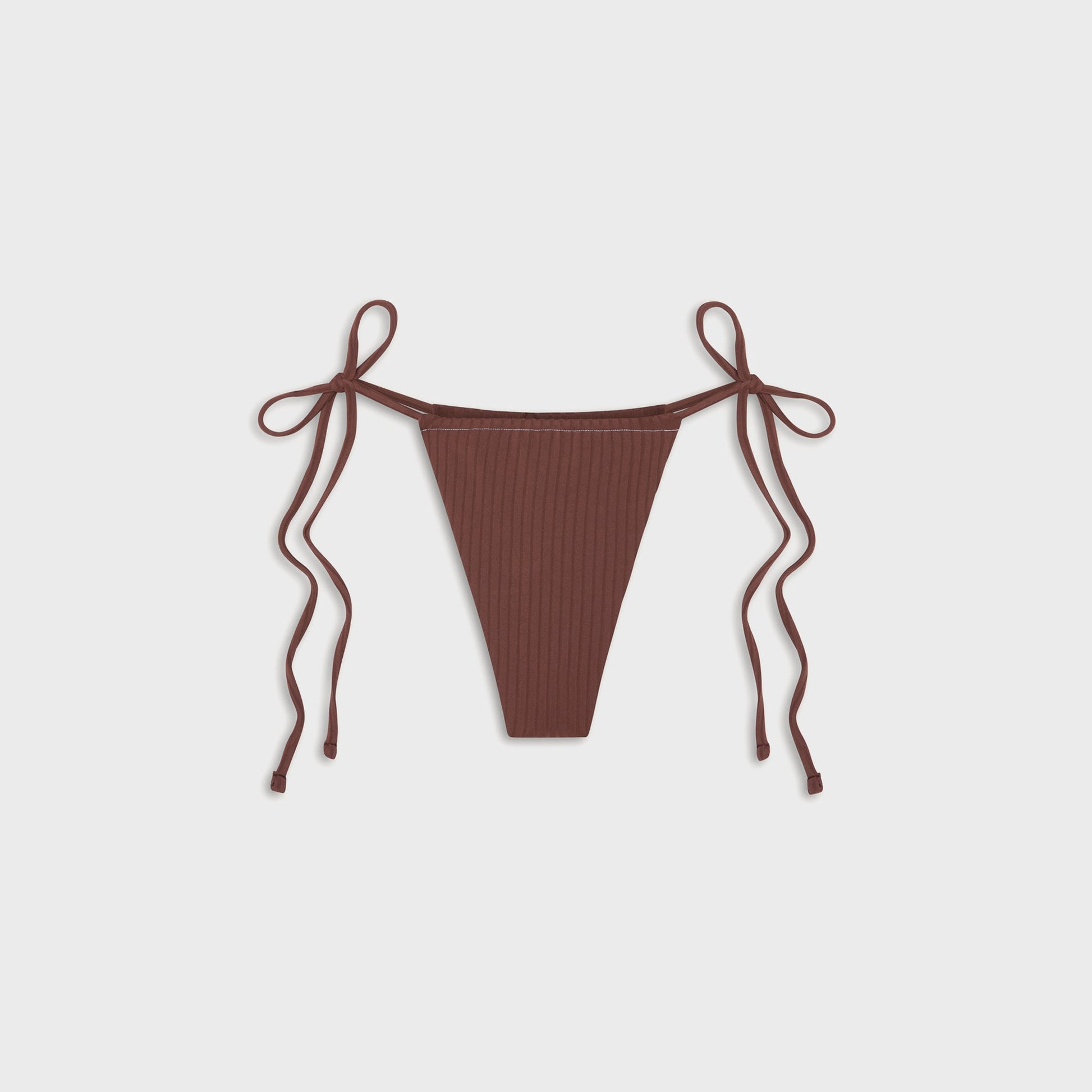 Women Kith Frankies Bikinis Tia Ribbed Bottom - Brown Sugar