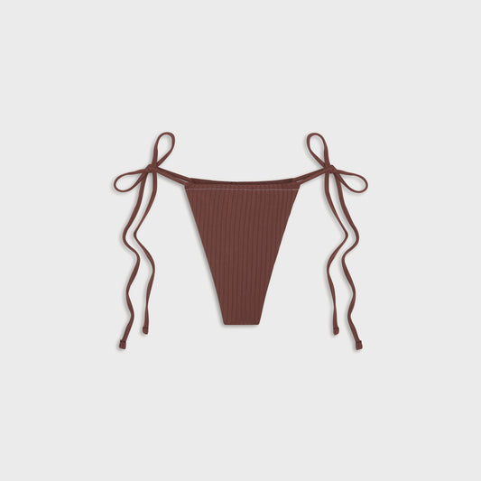 Women Kith Frankies Bikinis Tia Ribbed Bottom - Brown Sugar