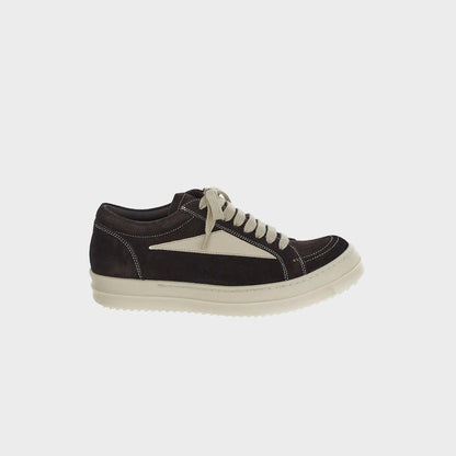 Men|Women Kith Rick Owens Vintage Sneakers Scarpe in Pelle - Mahogany / Milk / Milk