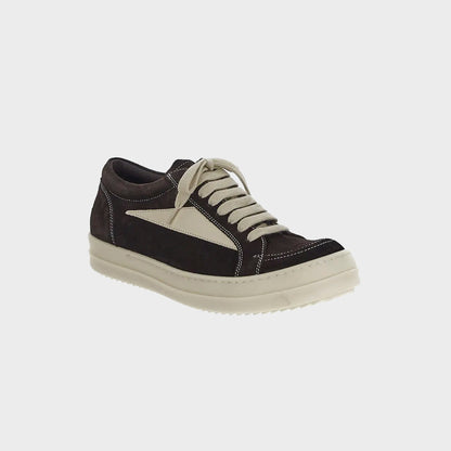 Men|Women Kith Rick Owens Vintage Sneakers Scarpe in Pelle - Mahogany / Milk / Milk