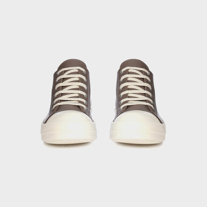 Men|Women Kith Rick Owens Low Sneakers Scarpe in Pelle - Dust / Milk / Milk