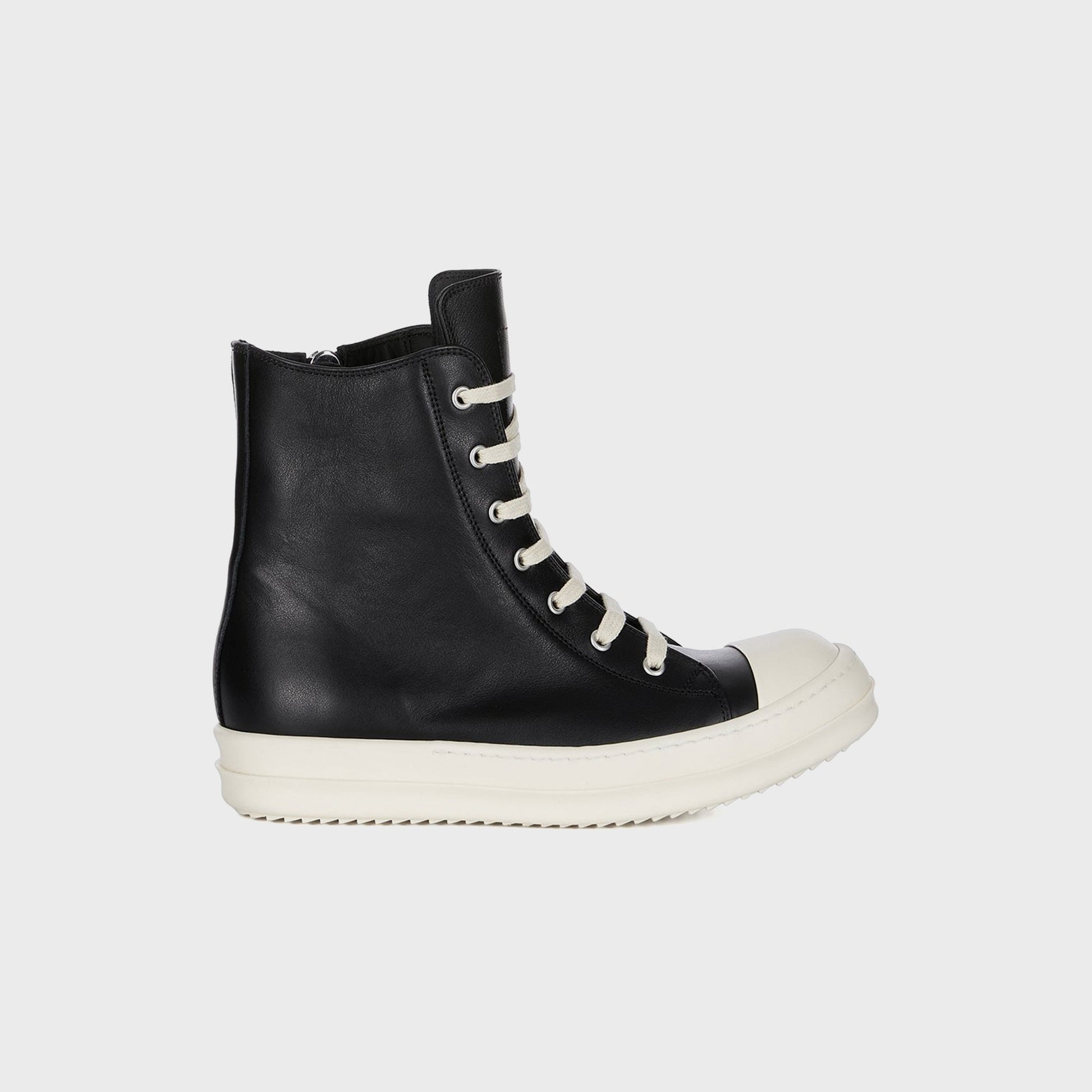 Men|Women Kith Rick Owens Leather Sneakers Scarpe in Pelle - Black / Milk / Milk