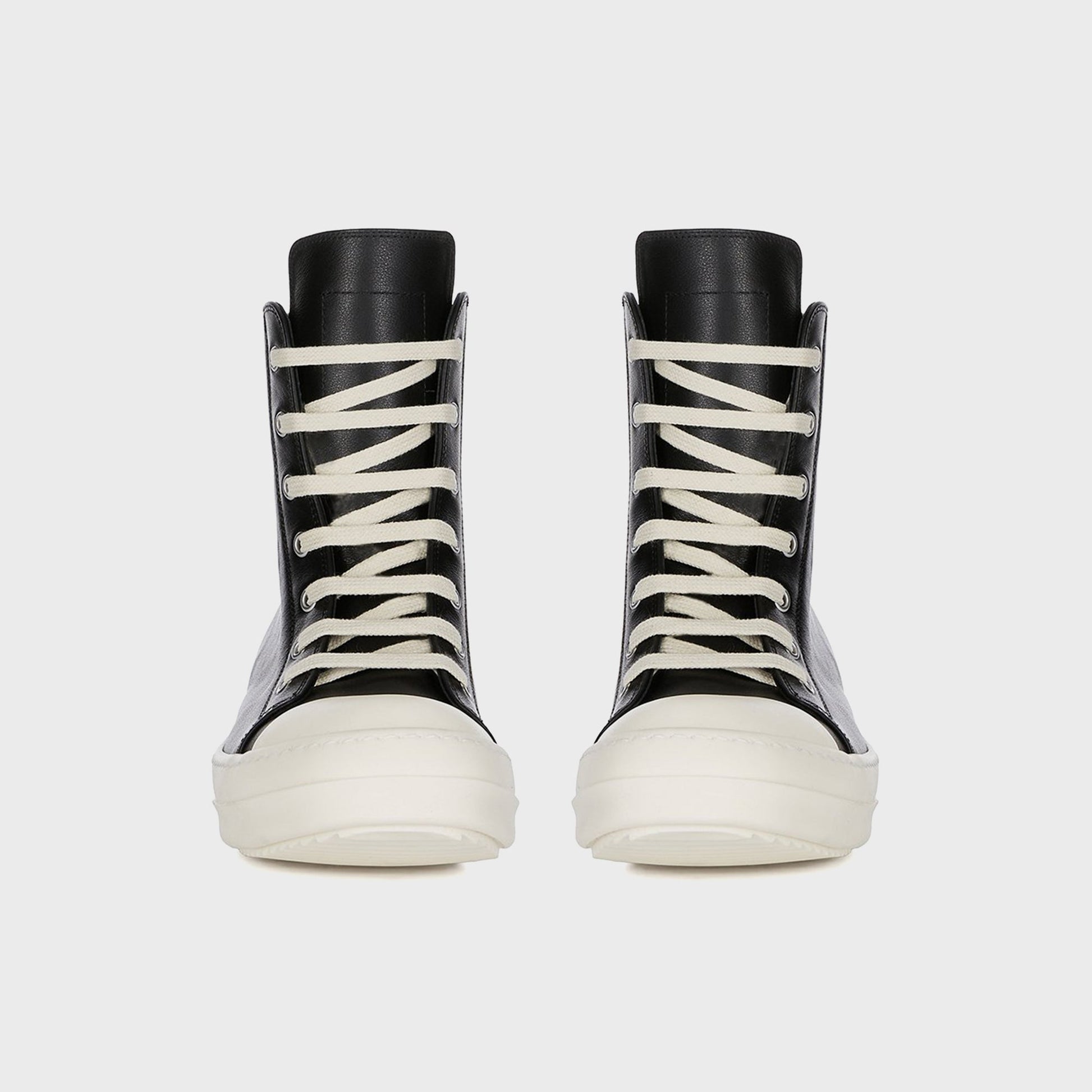 Men|Women Kith Rick Owens Leather Sneakers Scarpe in Pelle - Black / Milk / Milk