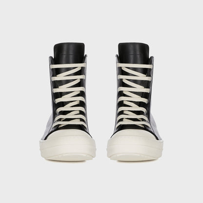 Men|Women Kith Rick Owens Leather Sneakers Scarpe in Pelle - Black / Milk / Milk