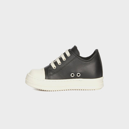 Kids Kith Rick Owens Baby Leather Sneakers Scarpe in Pelle - Black / Milk / Milk
