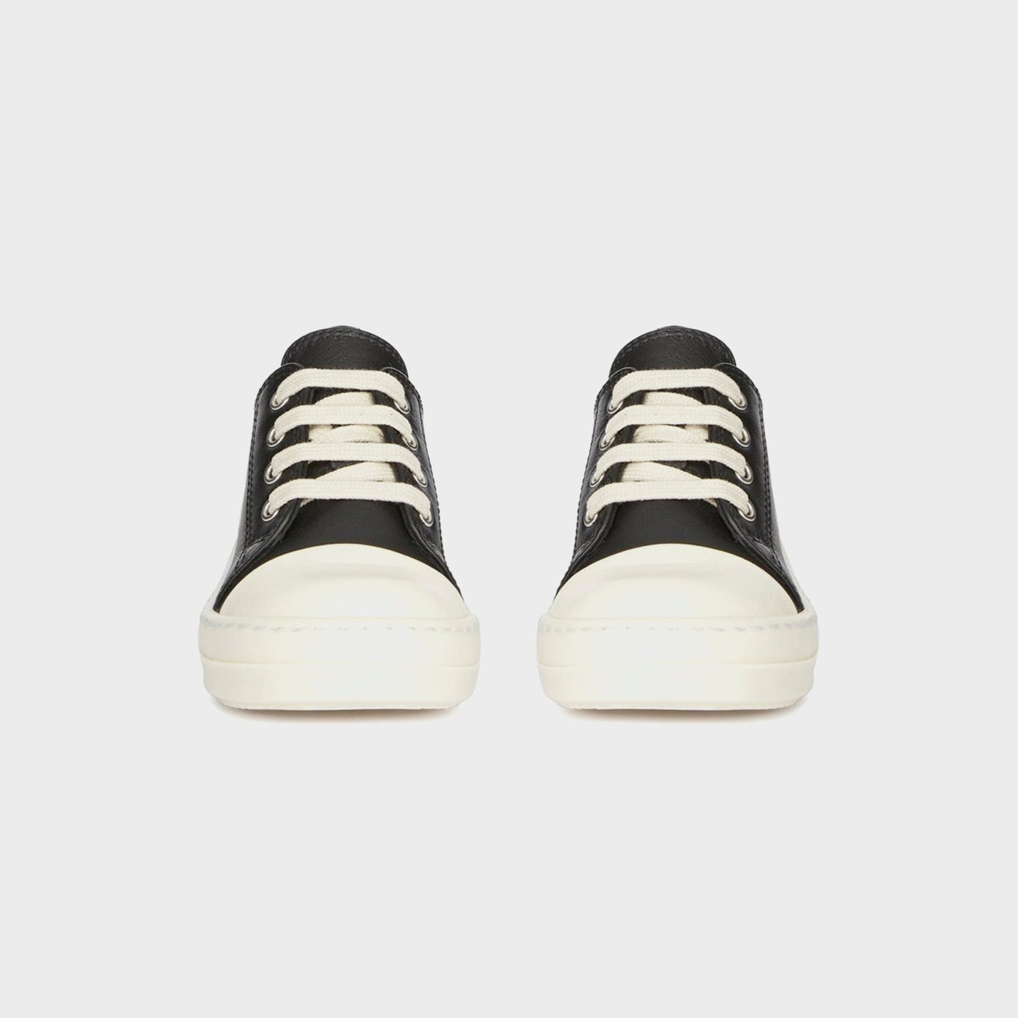 Kids Kith Rick Owens Baby Leather Sneakers Scarpe in Pelle - Black / Milk / Milk