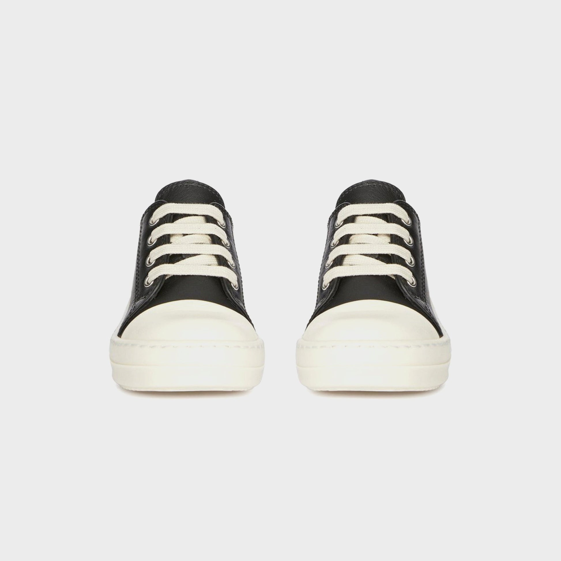 Kids Kith Rick Owens Baby Leather Sneakers Scarpe in Pelle - Black / Milk / Milk