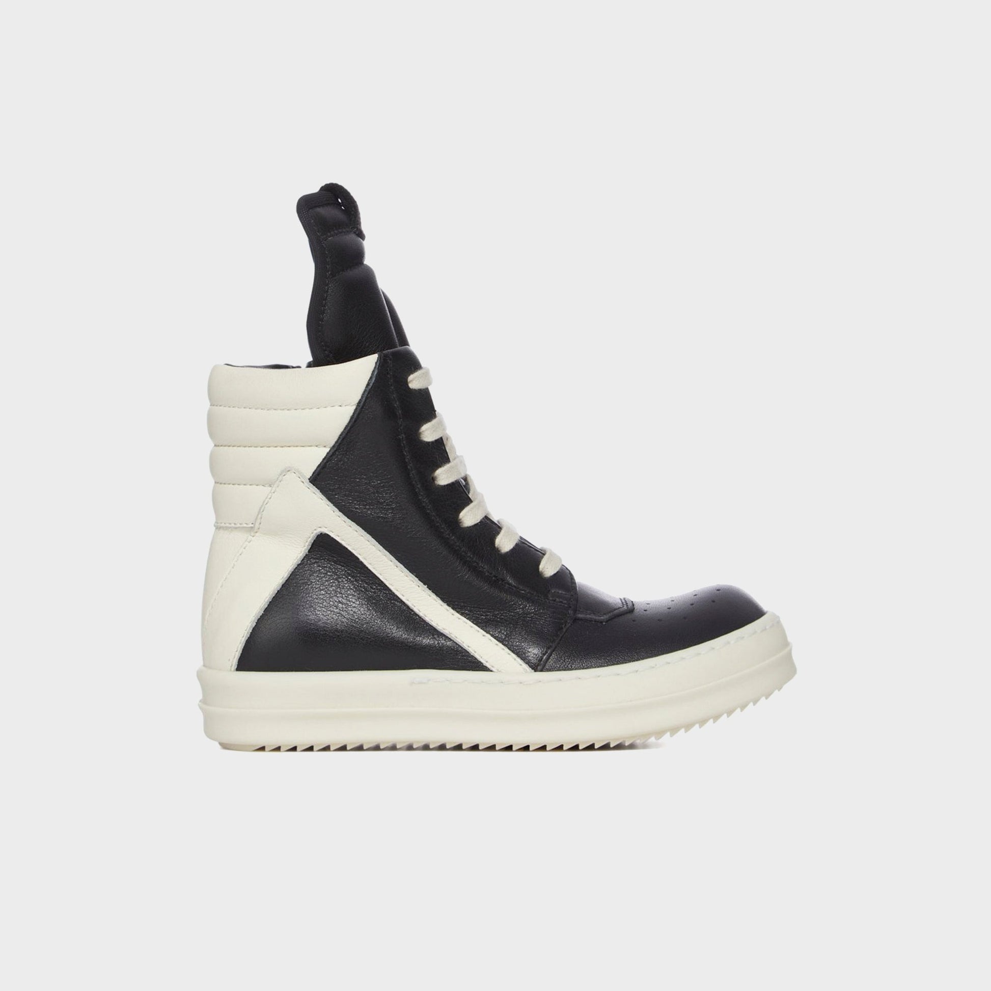 Kids Kith Rick Owens Kids Geobaskets Scarpe in Pelle - Black / Milk / Milk