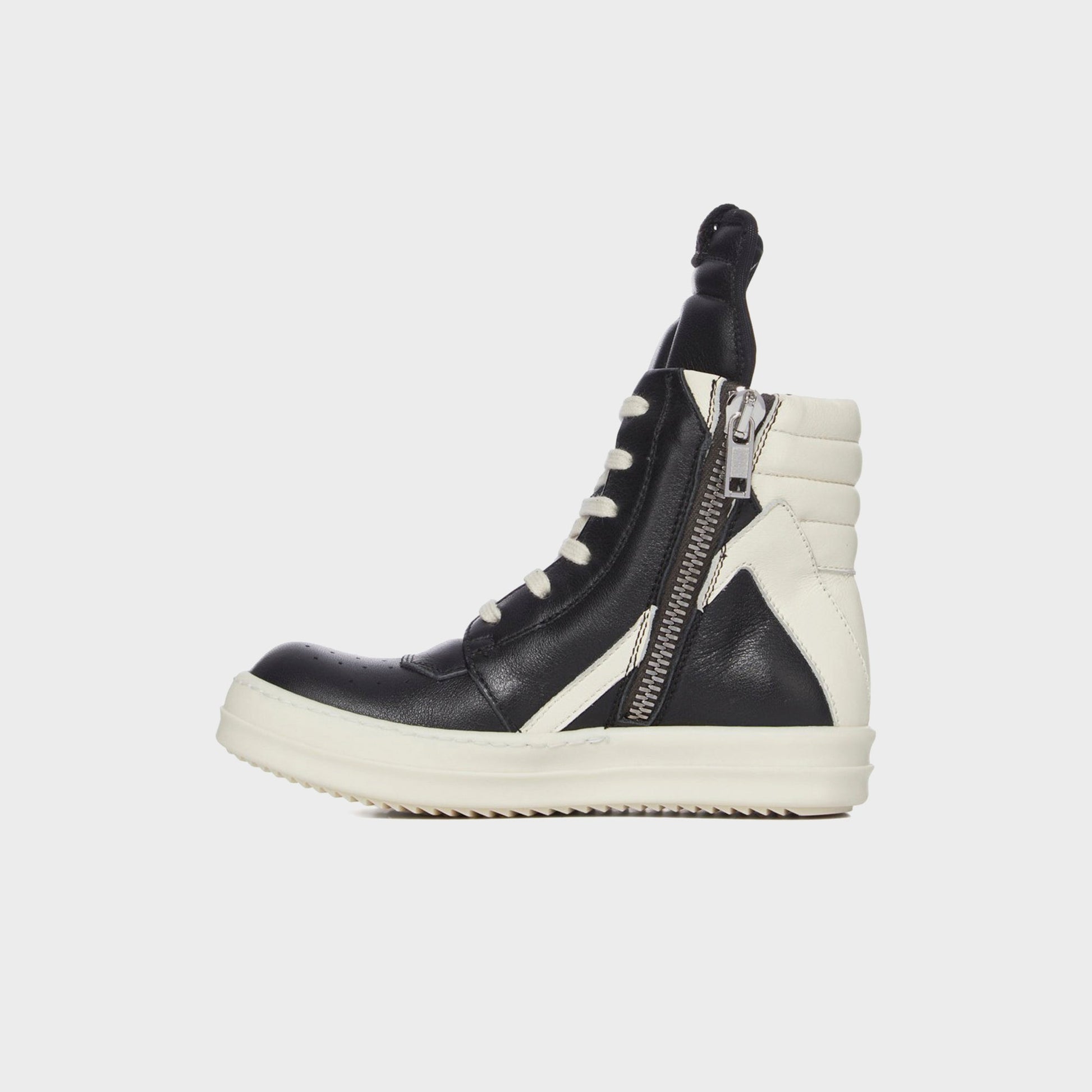 Kids Kith Rick Owens Kids Geobaskets Scarpe in Pelle - Black / Milk / Milk