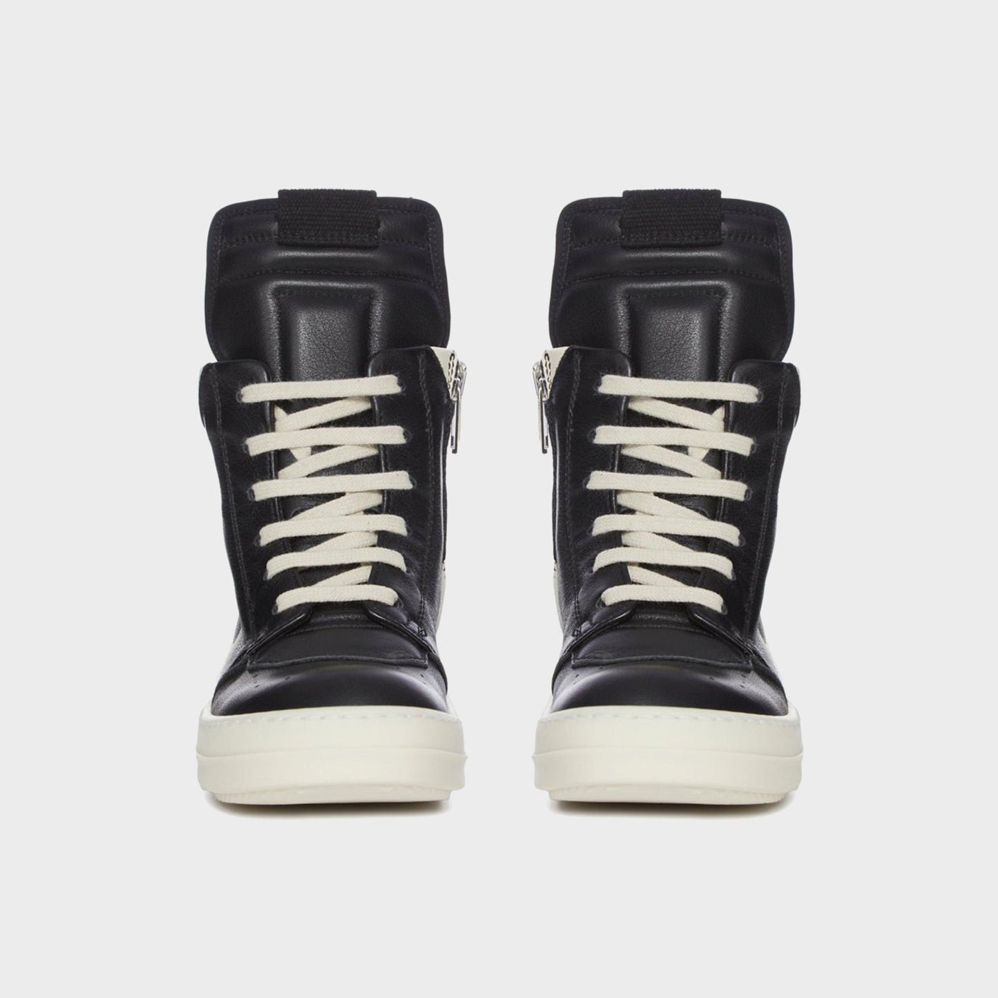 Kids Kith Rick Owens Kids Geobaskets Scarpe in Pelle - Black / Milk / Milk