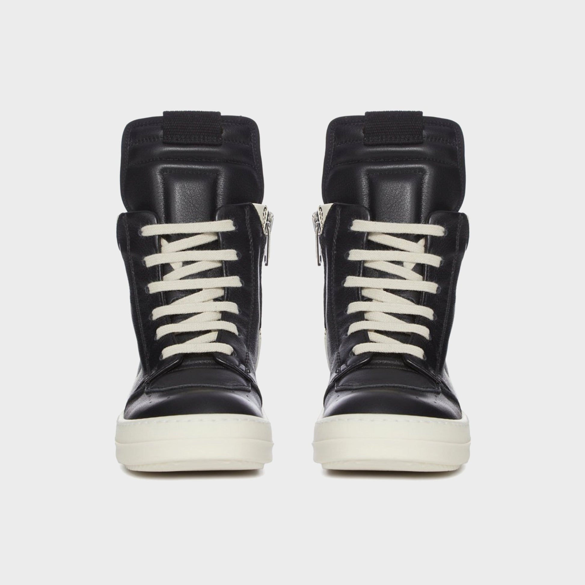 Kids Kith Rick Owens Kids Geobaskets Scarpe in Pelle - Black / Milk / Milk