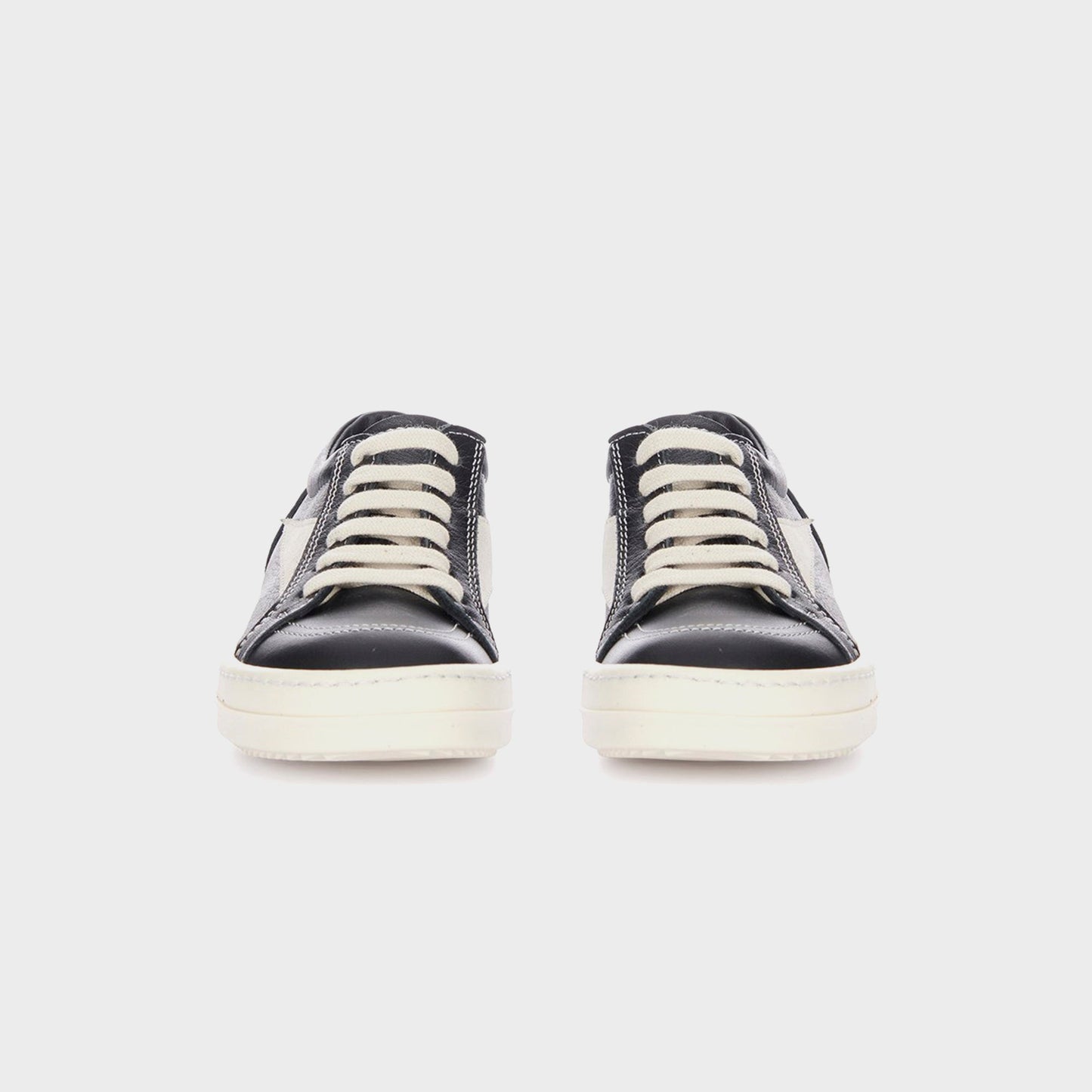 Kids Kith Rick Owens Kids Vintage Sneakers Scarpe in Pelle - Black / Milk / Milk