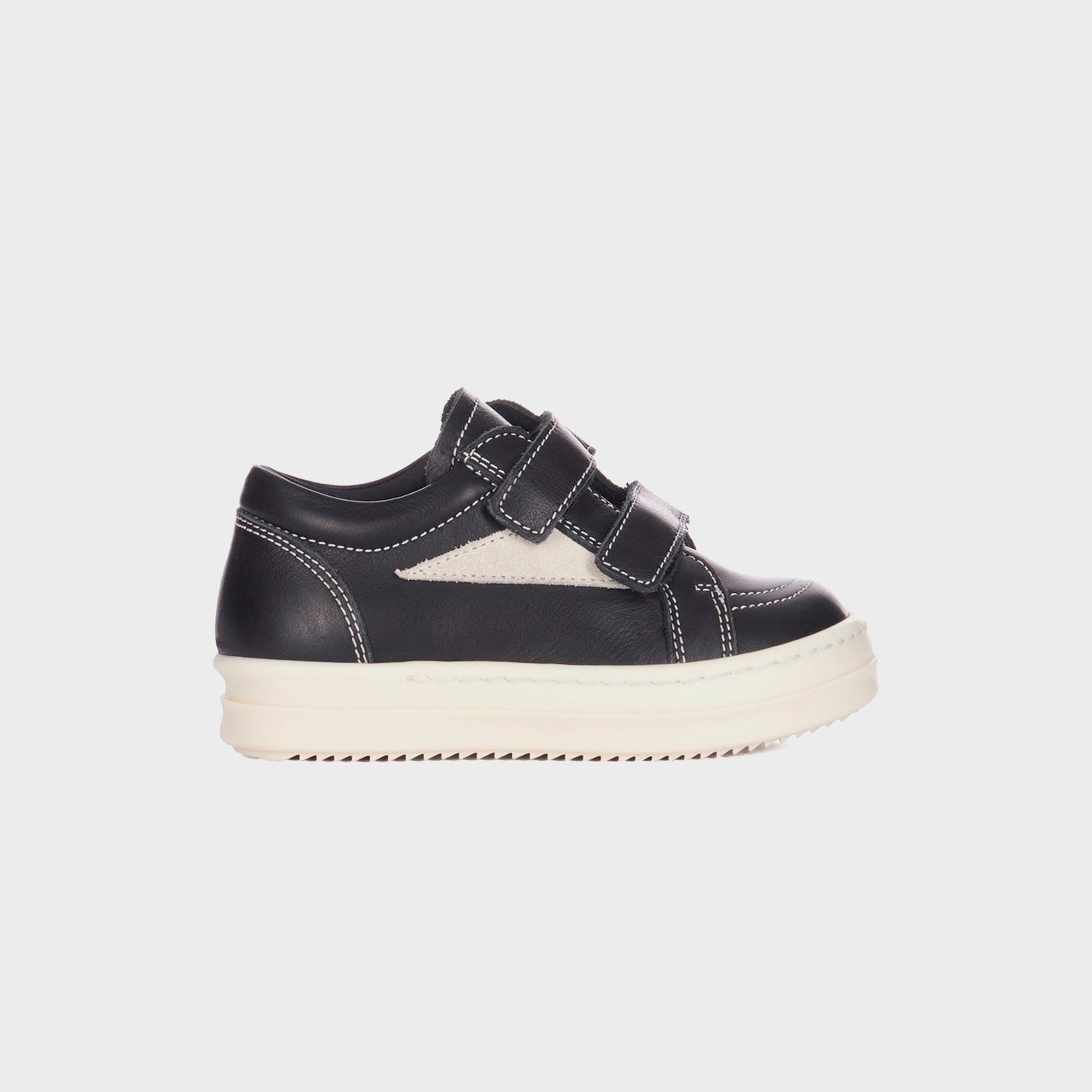 Kids Kith Rick Owens Baby Vintage Sneakers Scarpe in Pelle - Black / Milk / Milk