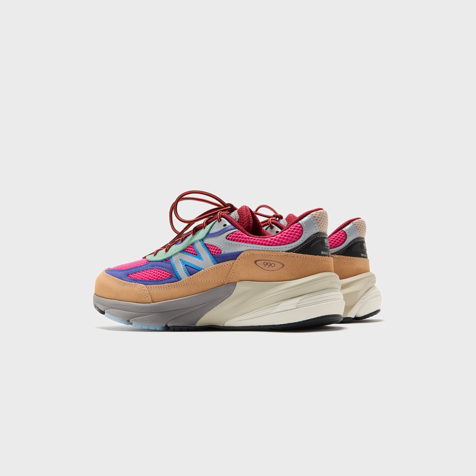 Men Kith New Balance x Action Bronson 990v6 - Hi-Pink / Royal Blue
