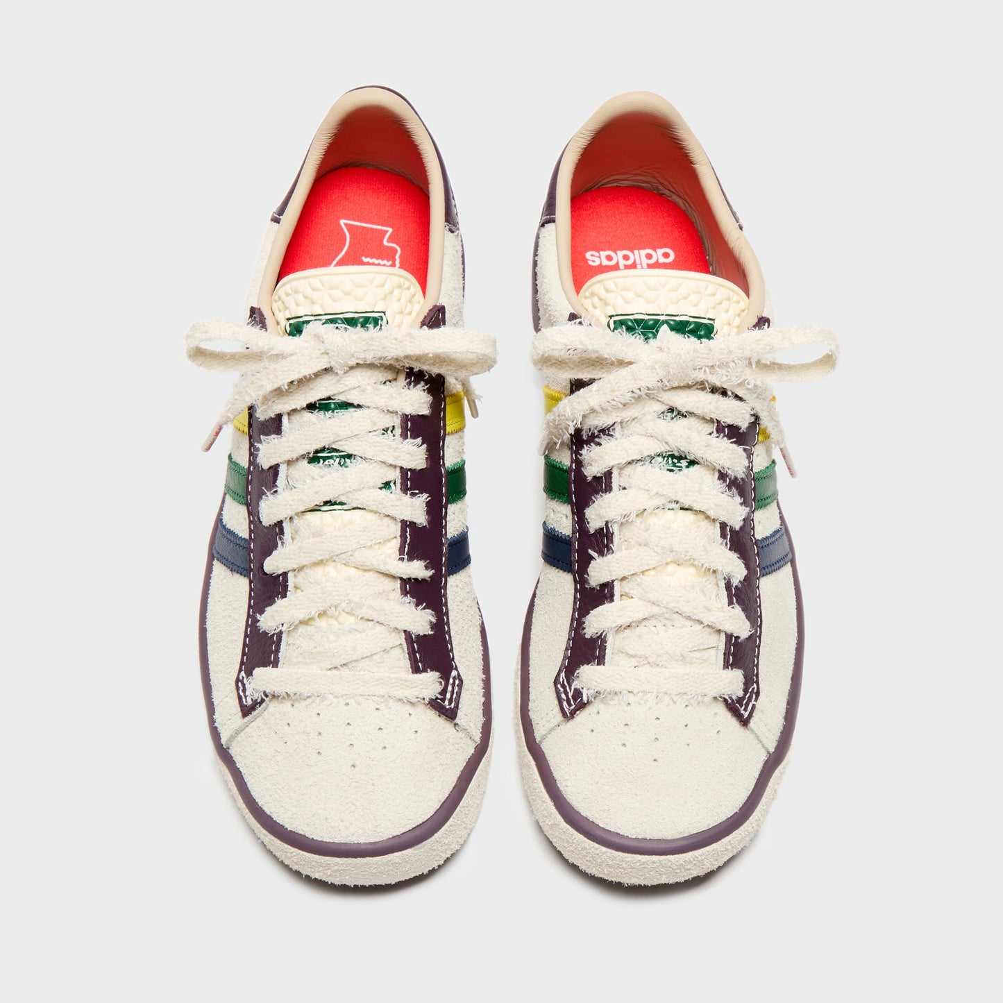 Men Kith adidas x Brain Dead Forest Hills - Cream White / Pantone / Night Red