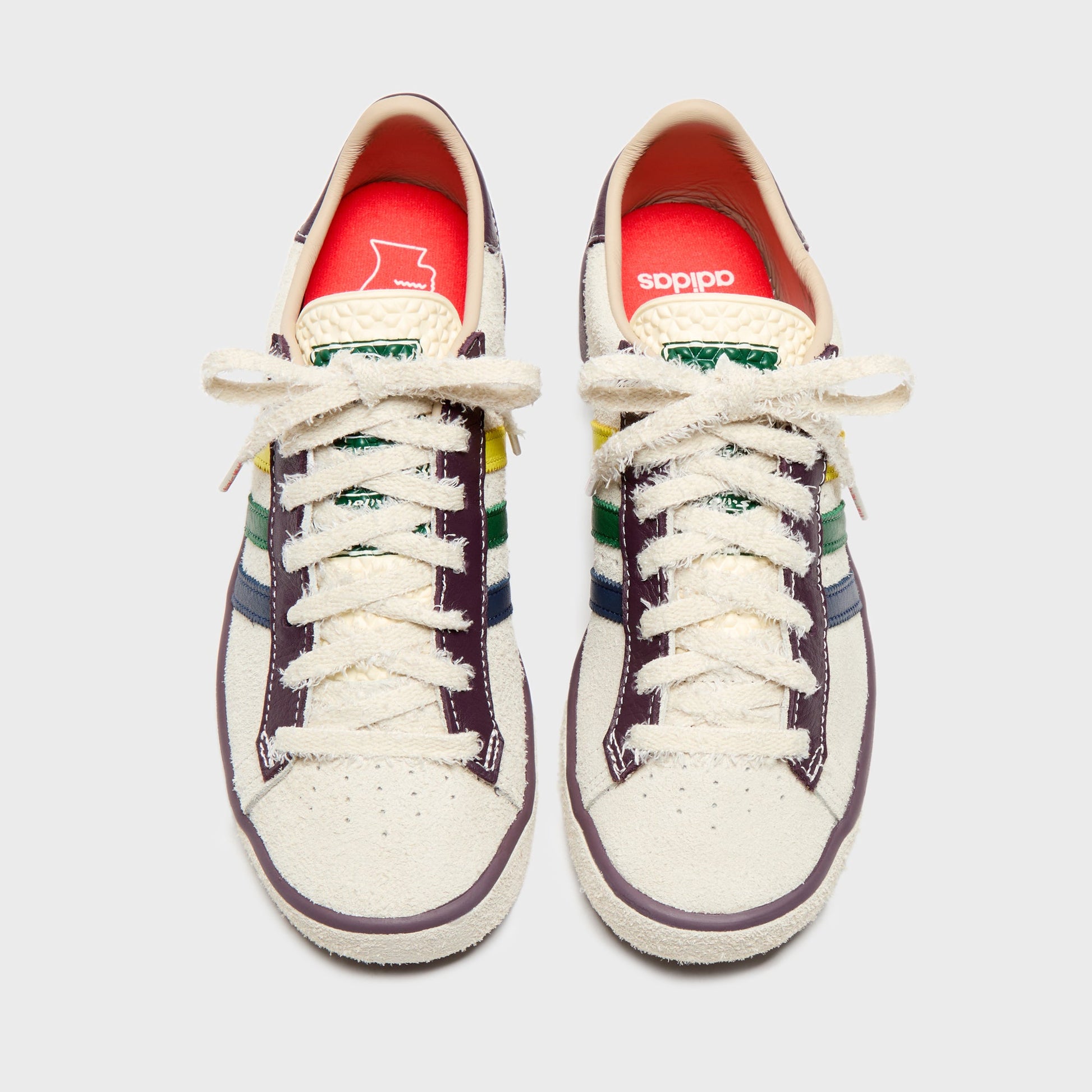 Men Kith adidas x Brain Dead Forest Hills - Cream White / Pantone / Night Red