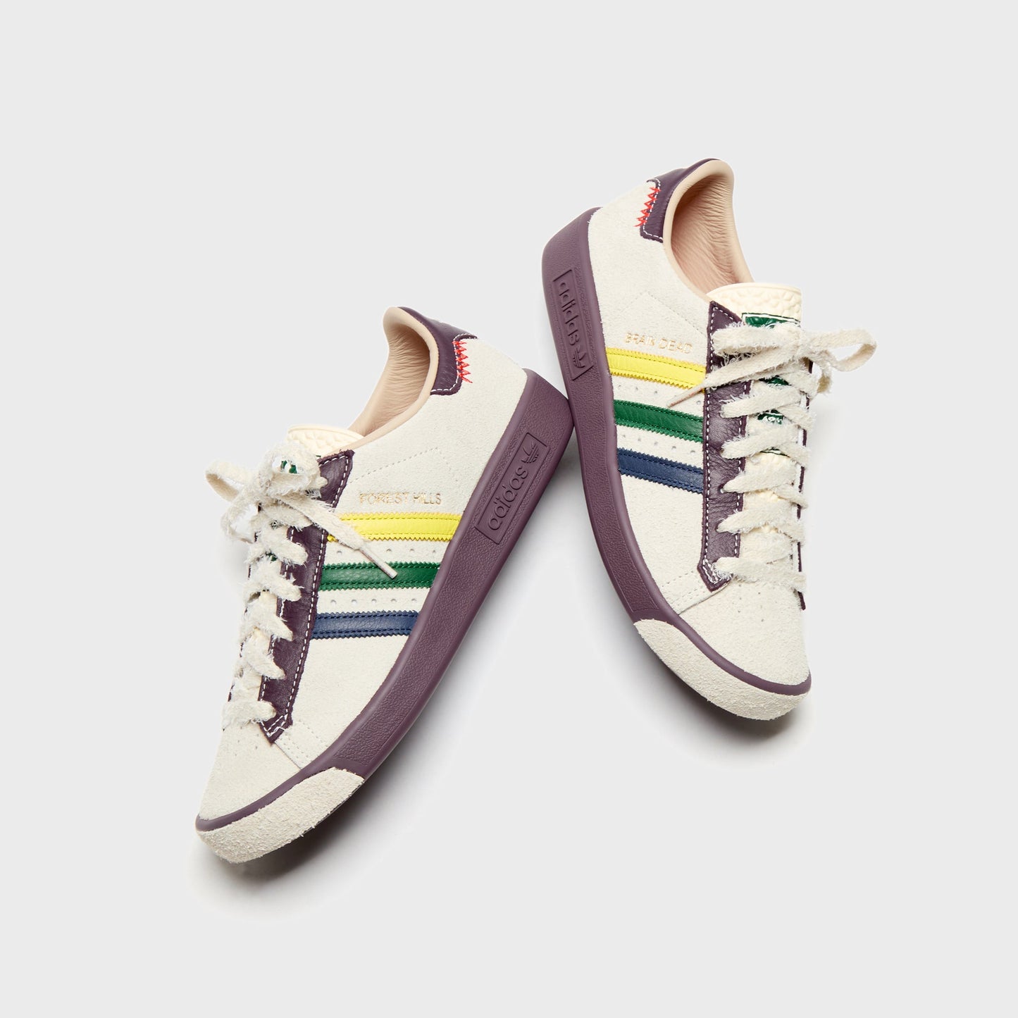 Men Kith adidas x Brain Dead Forest Hills - Cream White / Pantone / Night Red