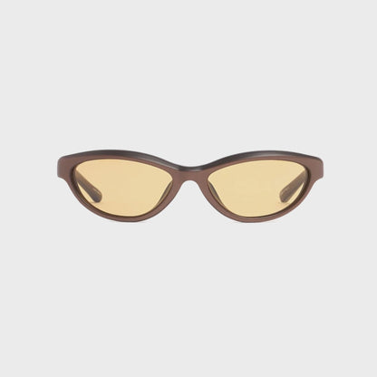 Women Kith Jacquemus Curvo Sunglasses - Matt Metallic Brown