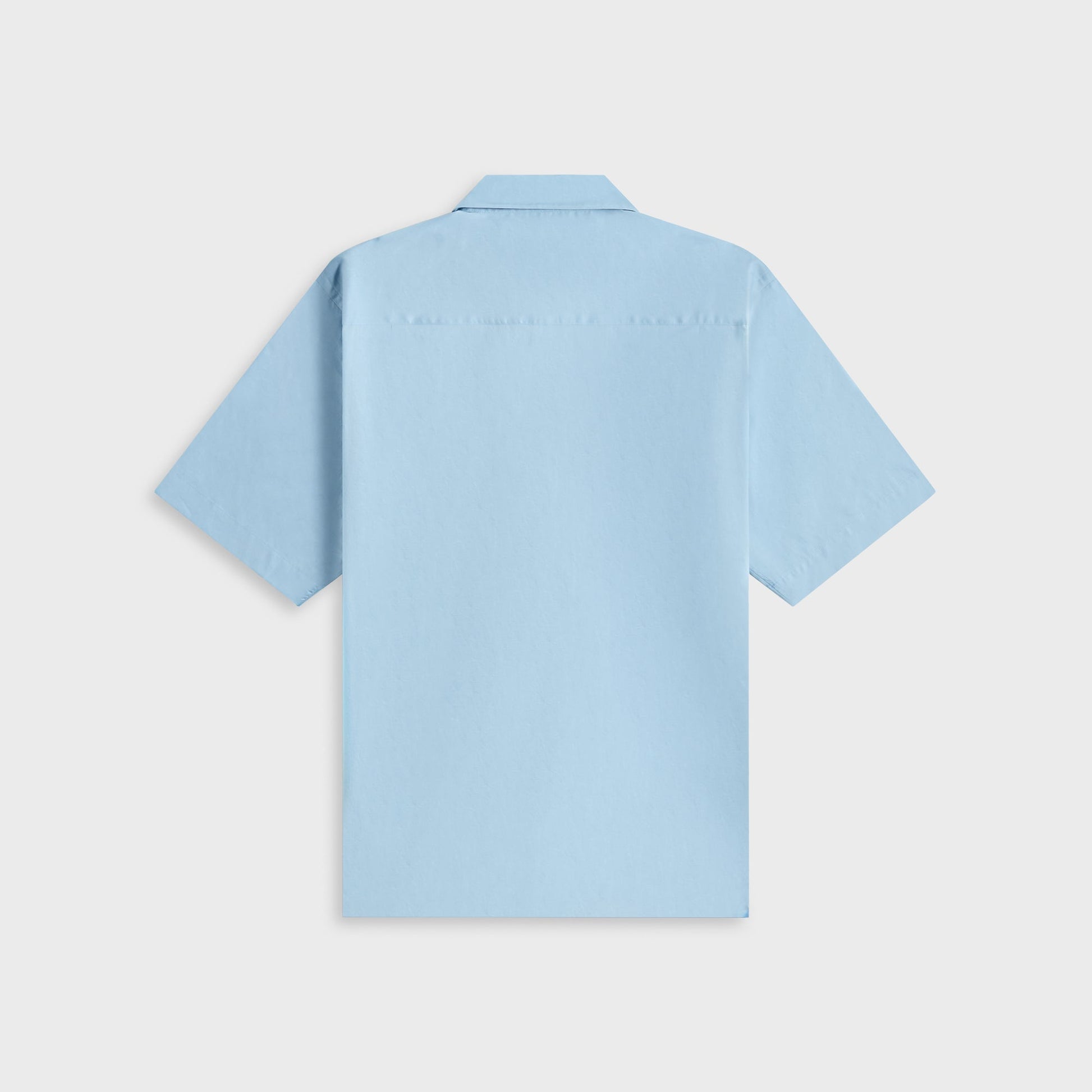 Men Kith Auralee Washed Finx Typewriter Open Collar Shirt - Light Blue