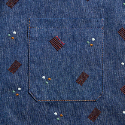 Men Kith Marni Embroidered Shirt - Blue