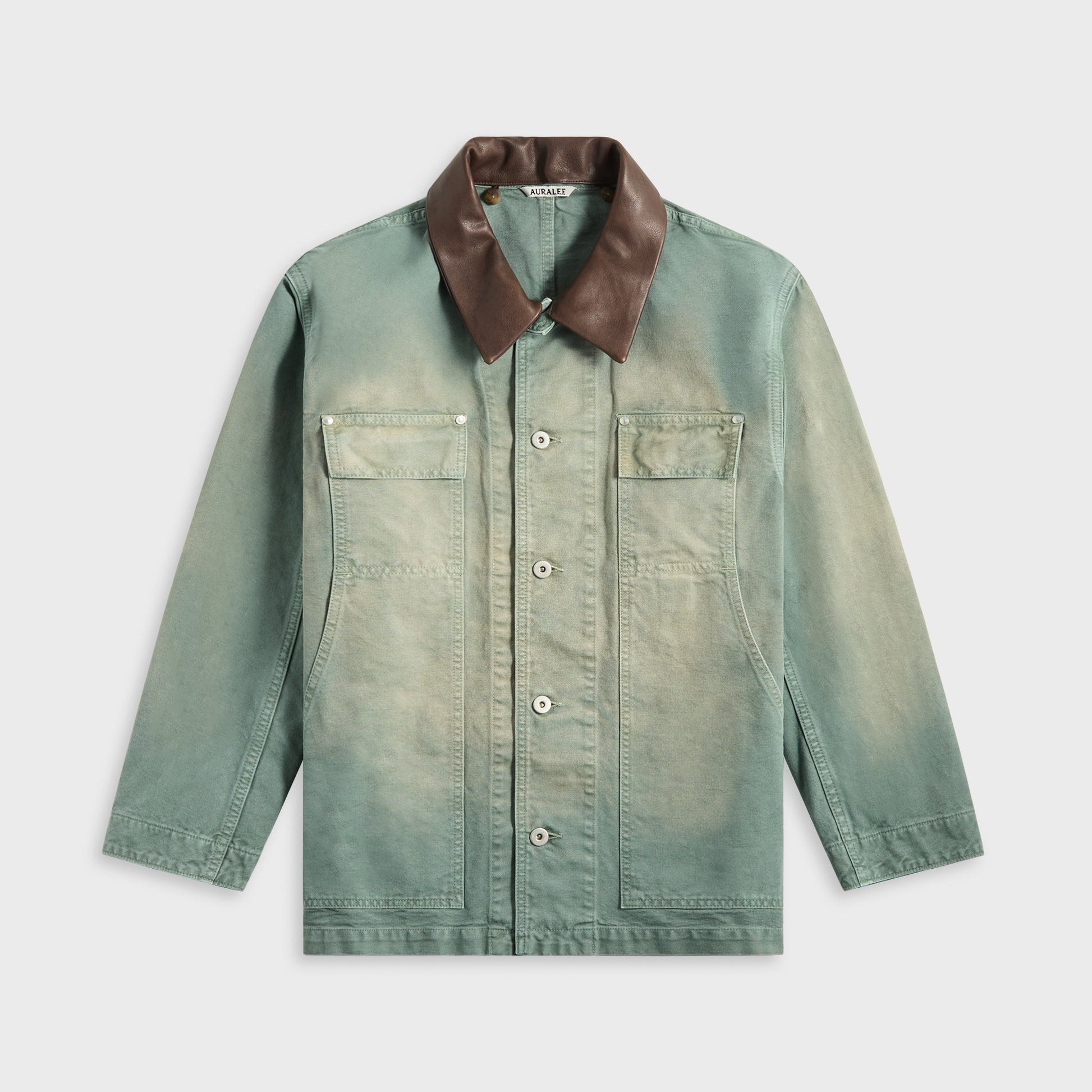 Men Kith Auralee Organic Cotton Duck Blouson - Ash Green