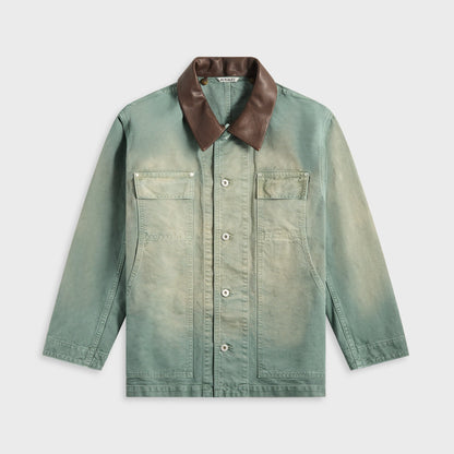 Men Kith Auralee Organic Cotton Duck Blouson - Ash Green