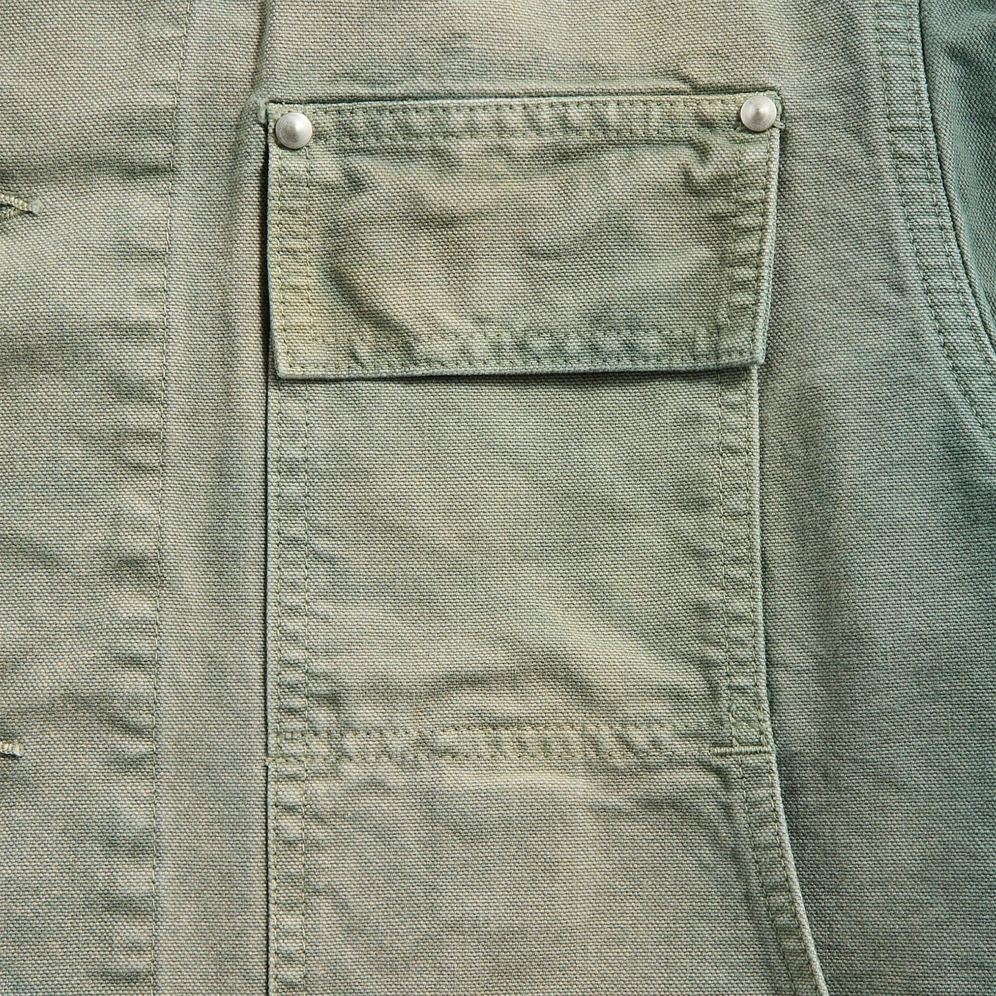 Men Kith Auralee Organic Cotton Duck Blouson - Ash Green