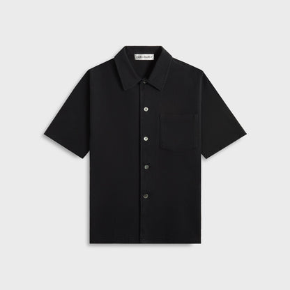 Men Kith Our Legacy Box Shirt - Black Crochet Weave