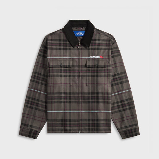 Men Kith Awake NY Plaid Flannel Shirt - Brown