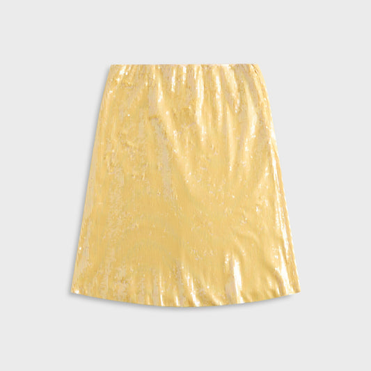 Women Kith Isabelle Sequin Midi Skirt - Honey Butter