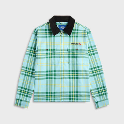 Men Kith Awake NY Plaid Flannel Shirt - Turquoise