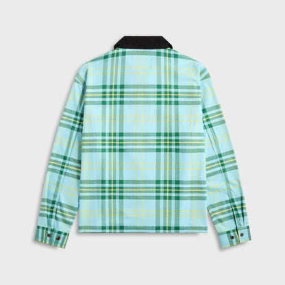 Men Kith Awake NY Plaid Flannel Shirt - Turquoise