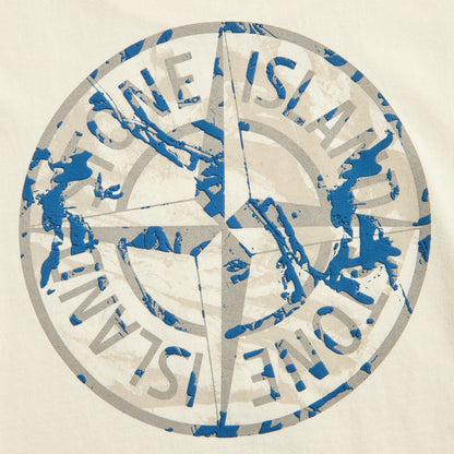 Men Kith Stone Island Compass Camo Tee - Ivory