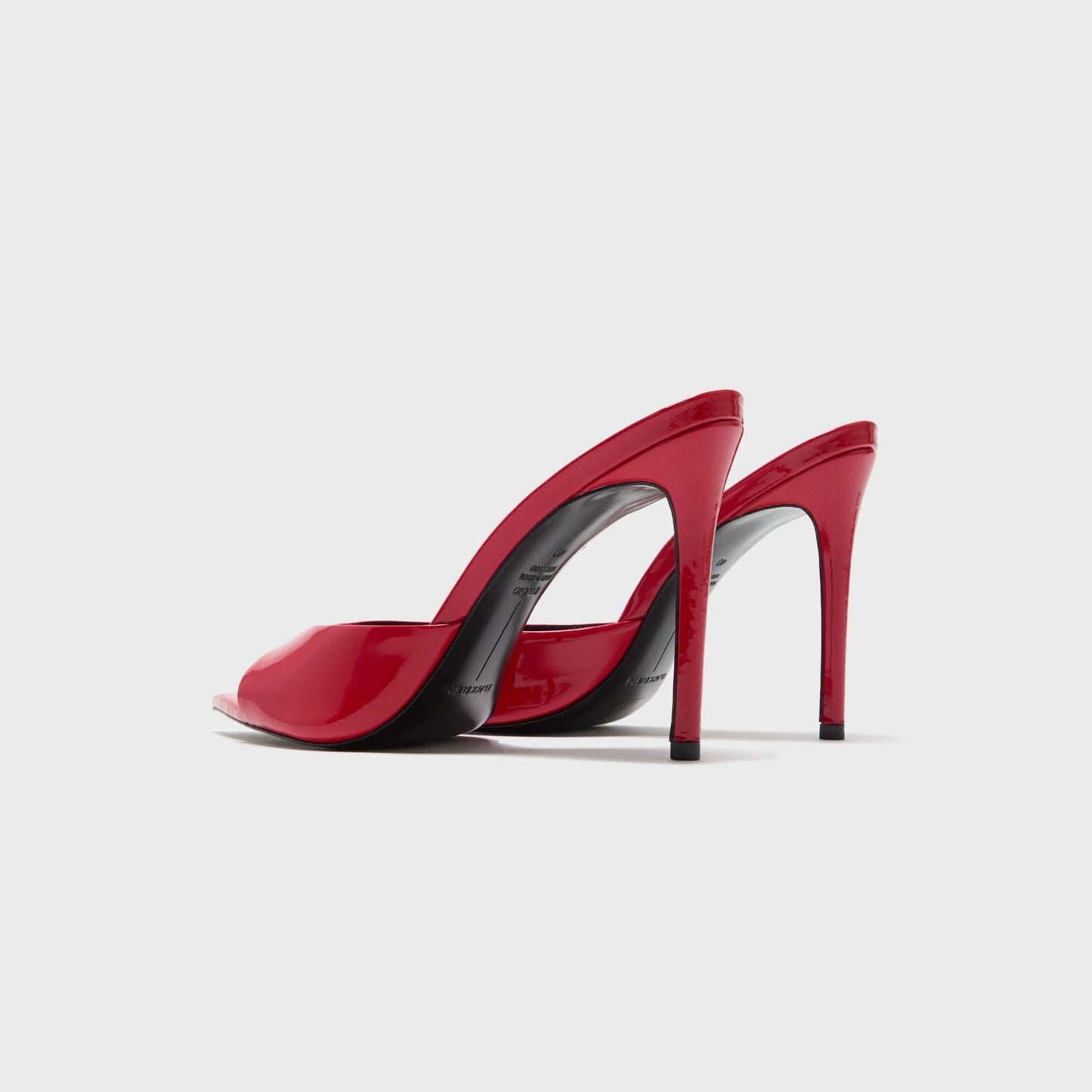 Women Kith Black Suede Studio Brea Patent Leather Mule - Cherry