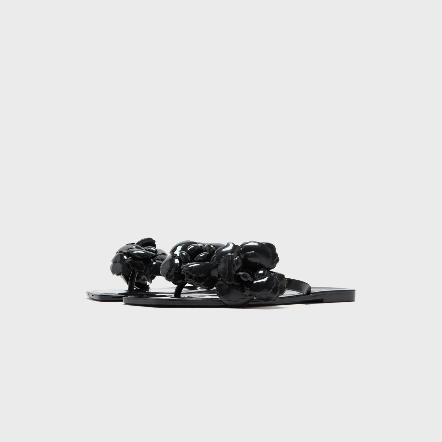 Women|Men Kith Coperni Silicone Flower Flat Sandals - Black