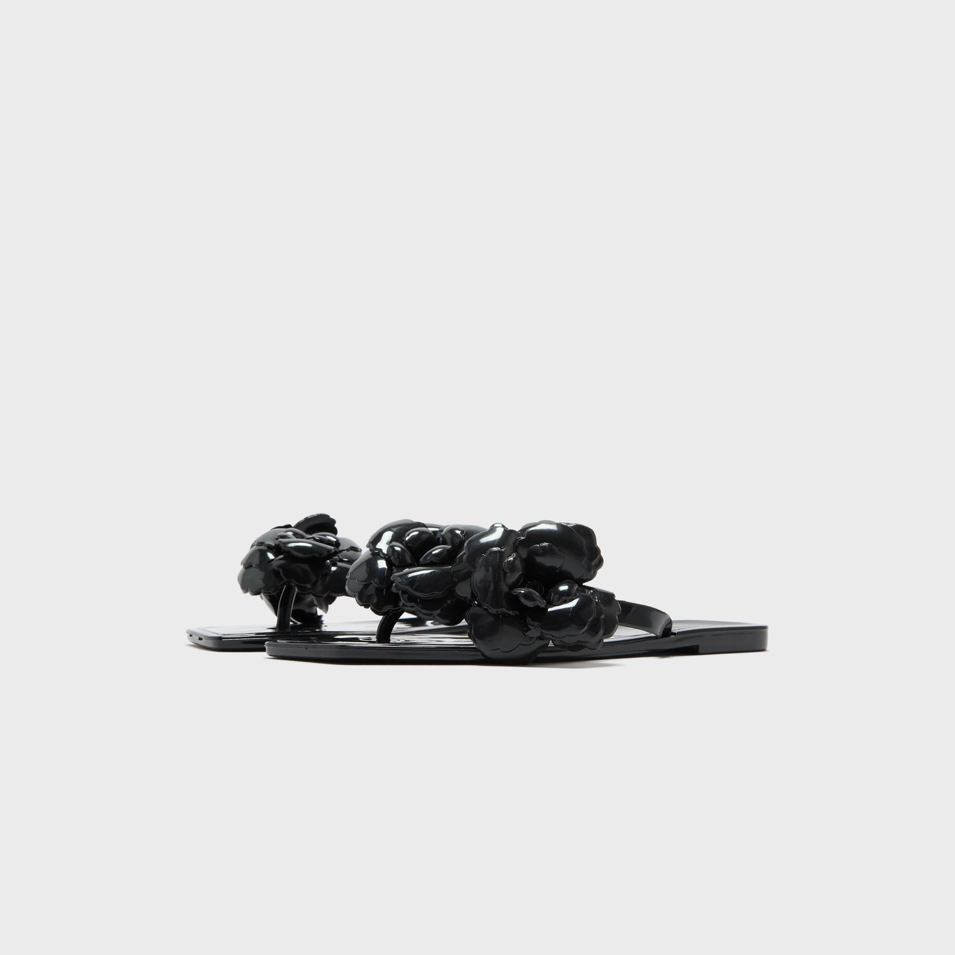 Women|Men Kith Coperni Silicone Flower Flat Sandals - Black
