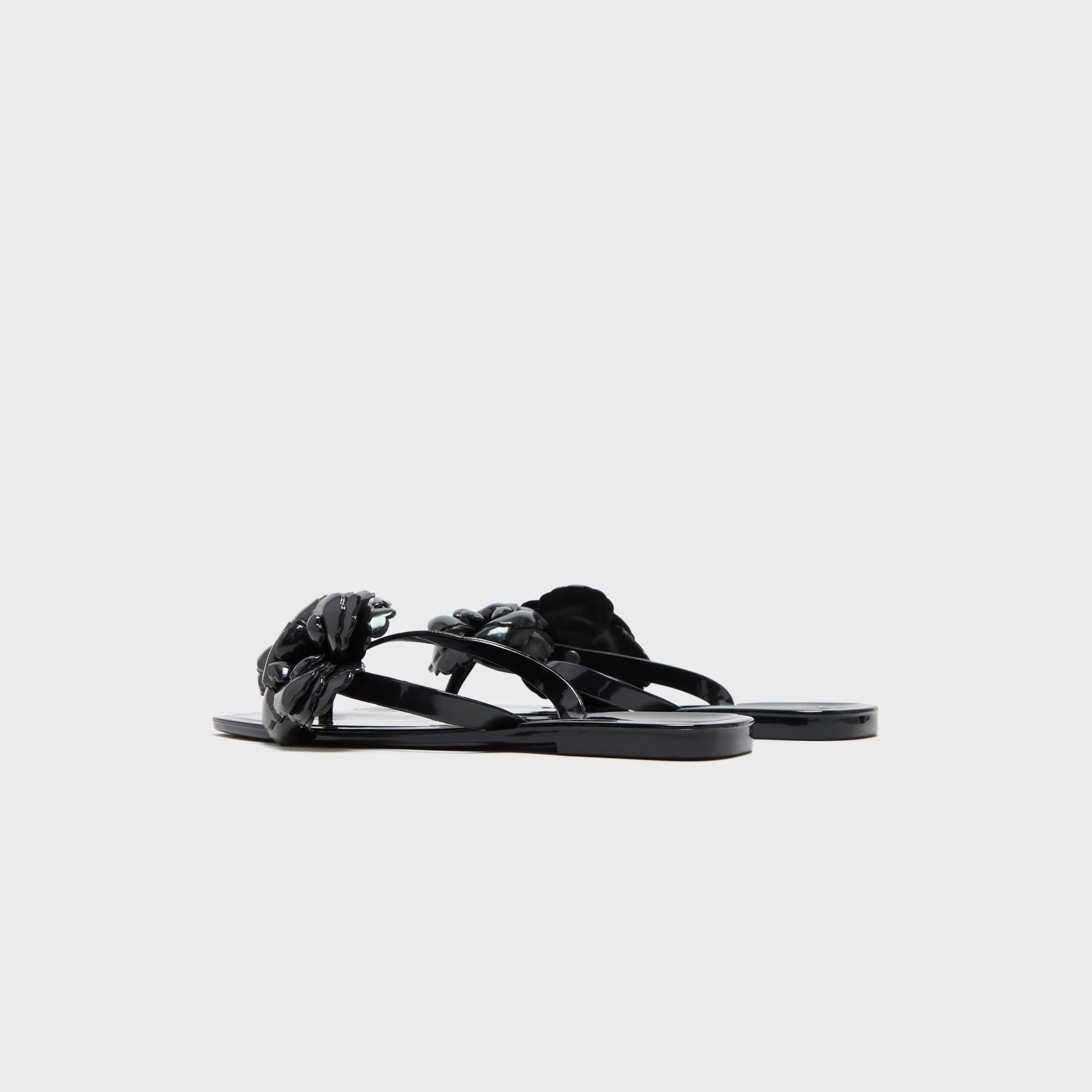 Women|Men Kith Coperni Silicone Flower Flat Sandals - Black