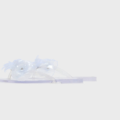 Women Kith Coperni Silicone Flower Flat Sandals - Clear