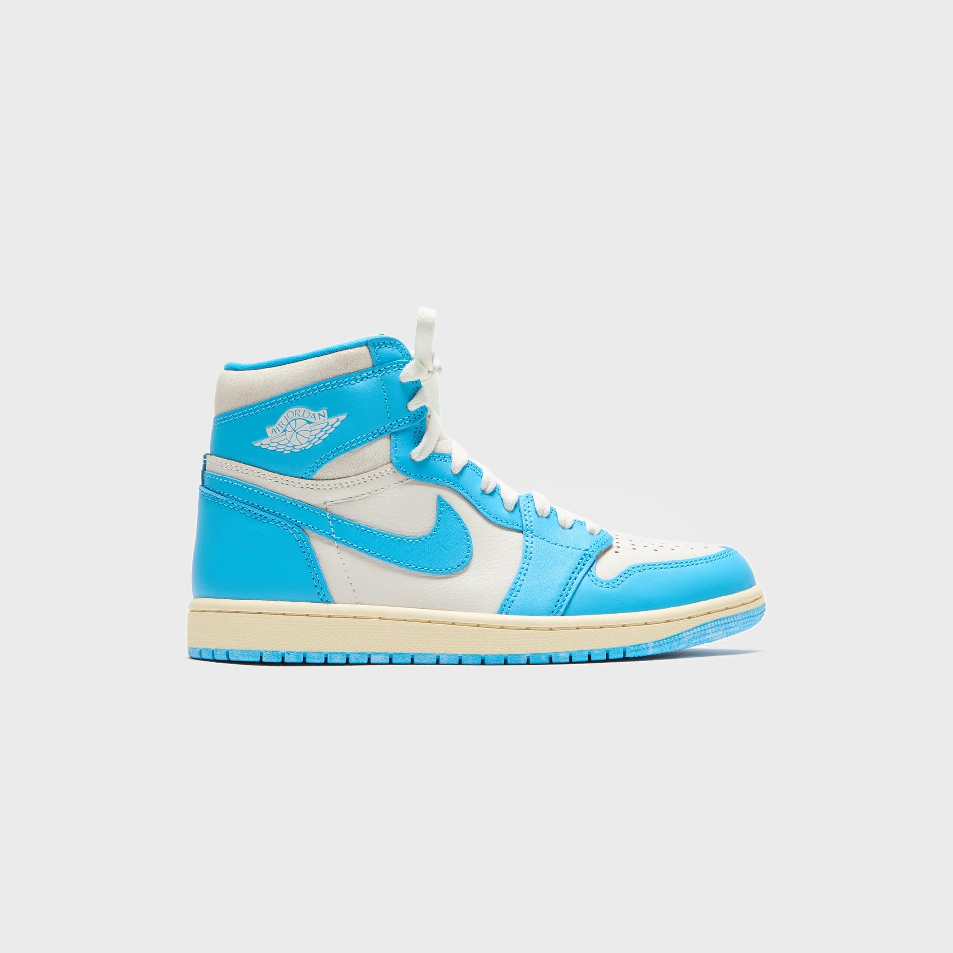Men|Women Kith Jordan Air Jordan 1 High Retro OG - Dark Powder Blue / Blue / Sail