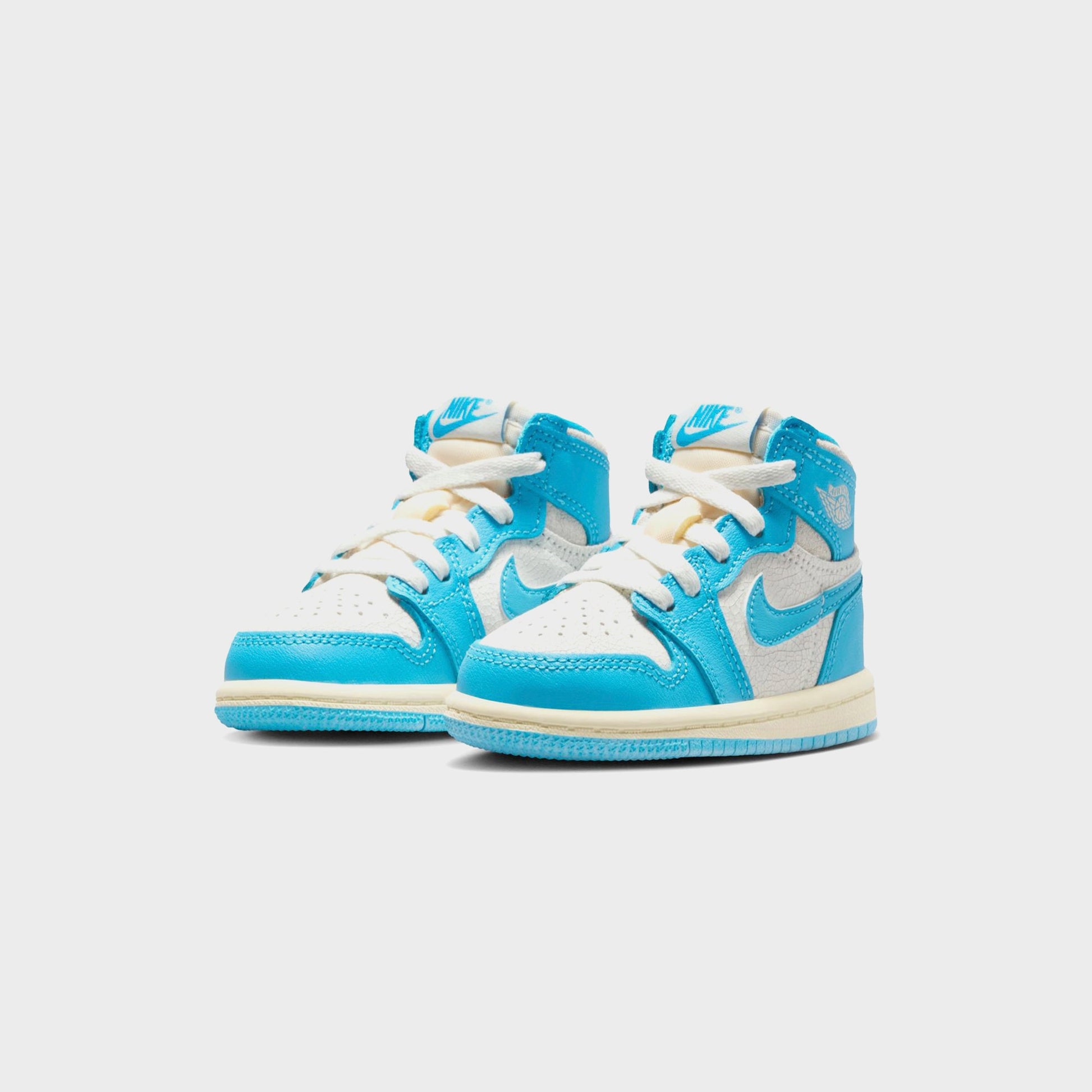 Kids Kith Jordan TD Jordan 1 Retro High OG - Dark Powder Blue / Blue / Sail