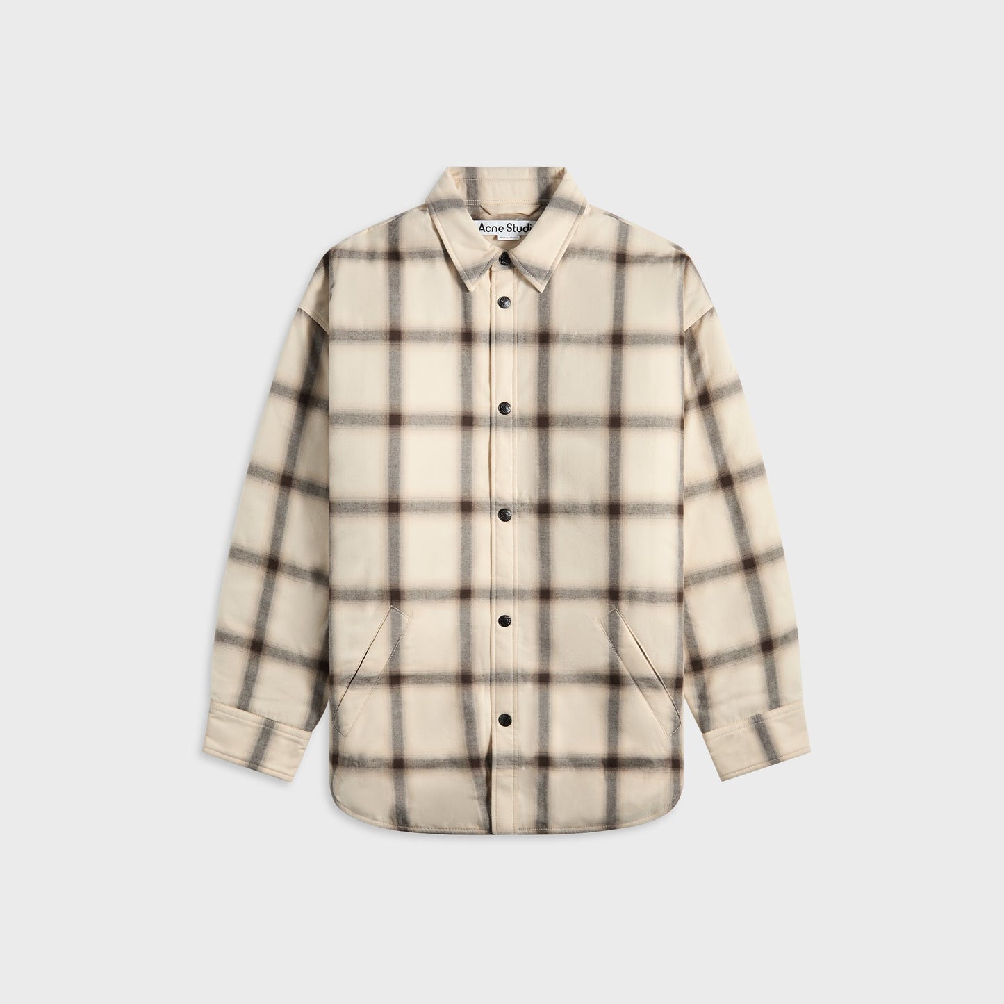 Men Kith Acne Studios Flannel Button-Up Shirt - Beige / Multi