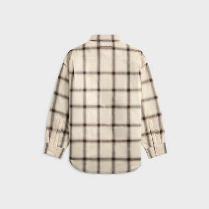 Men Kith Acne Studios Flannel Button-Up Shirt - Beige / Multi