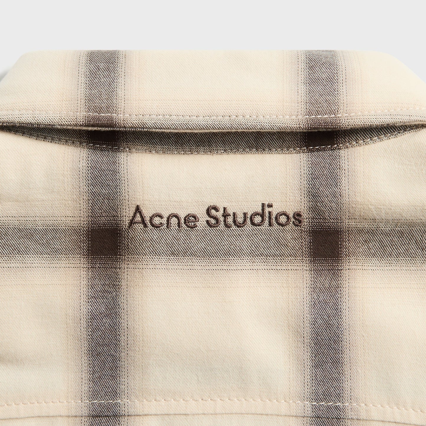 Men Kith Acne Studios Flannel Button-Up Shirt - Beige / Multi