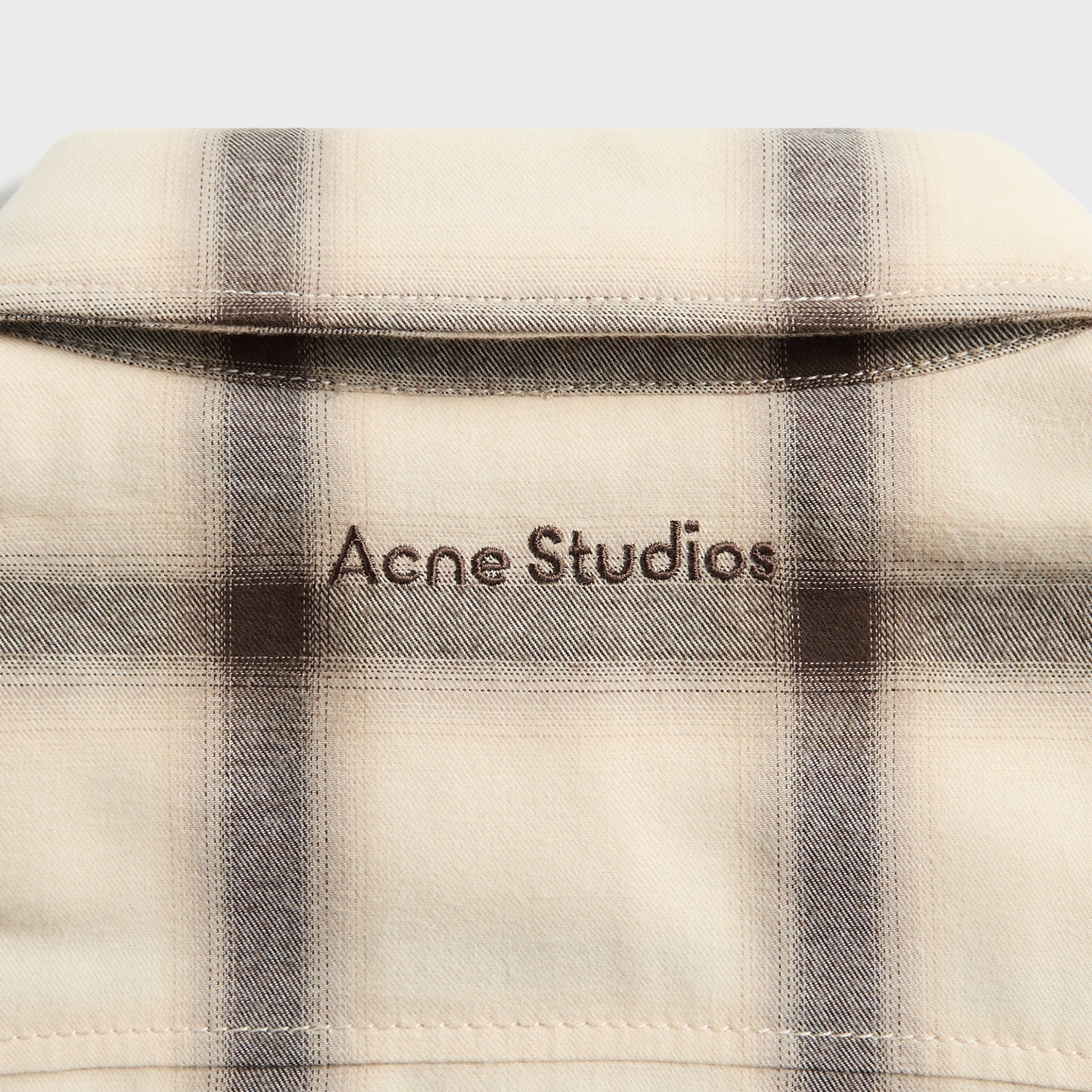 Men Kith Acne Studios Flannel Button-Up Shirt - Beige / Multi