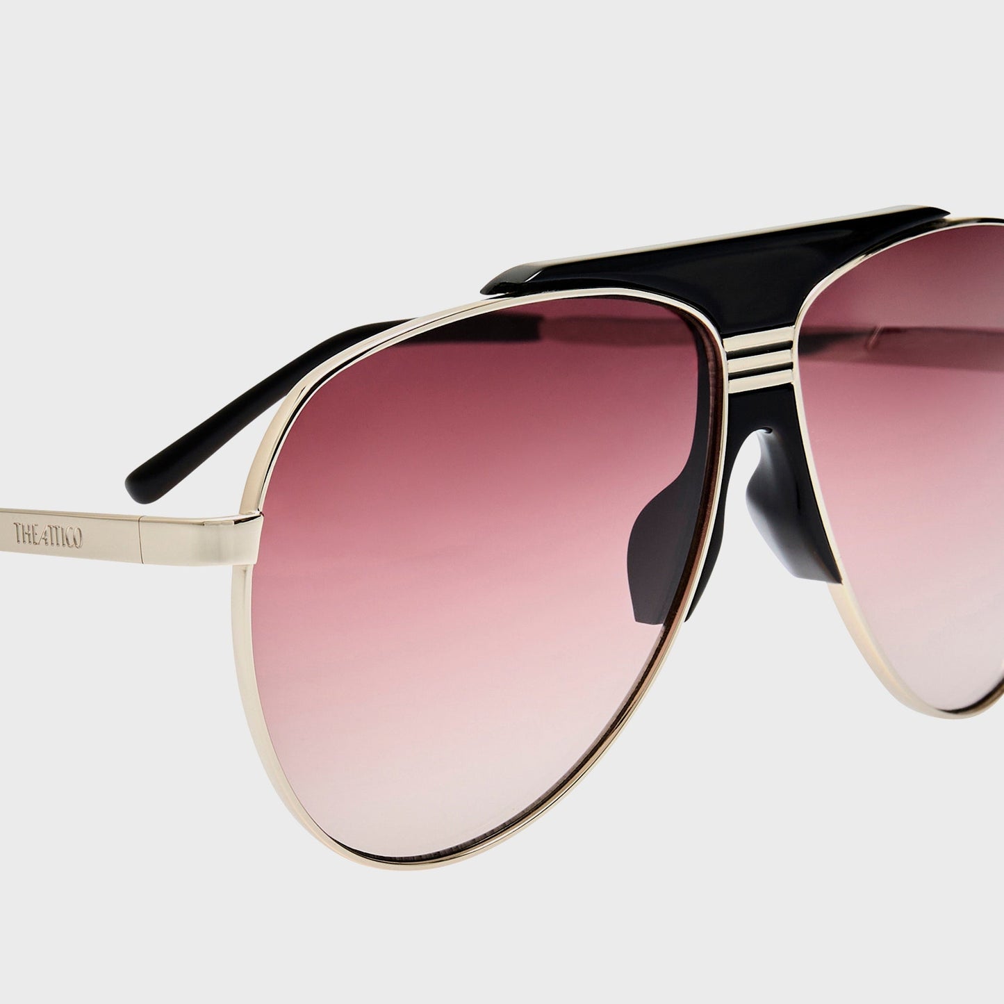 Women Kith The Attico Aviator Sunglasses - Silver