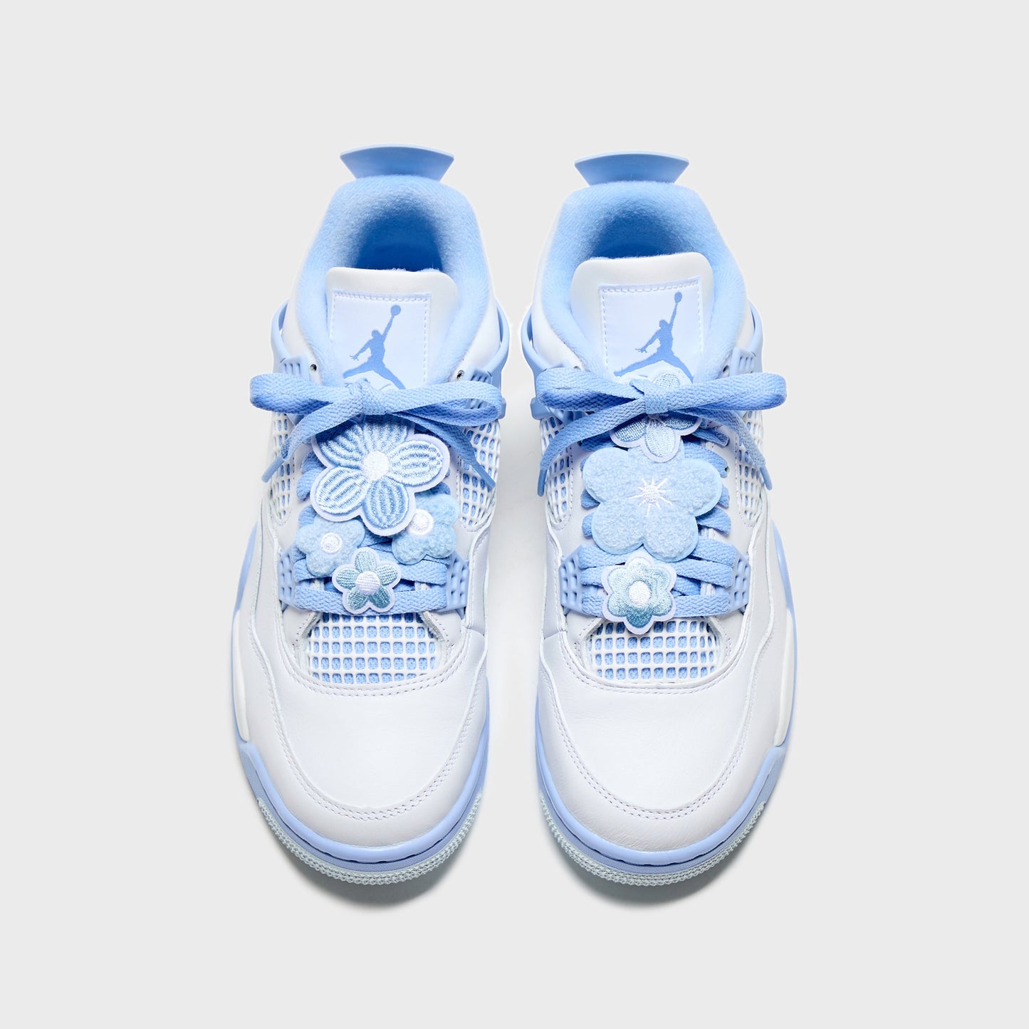 Women Kith Jordan WMNS Air Jordan 4 Retro - White / Aluminum / Blue Tint / Oil Gr