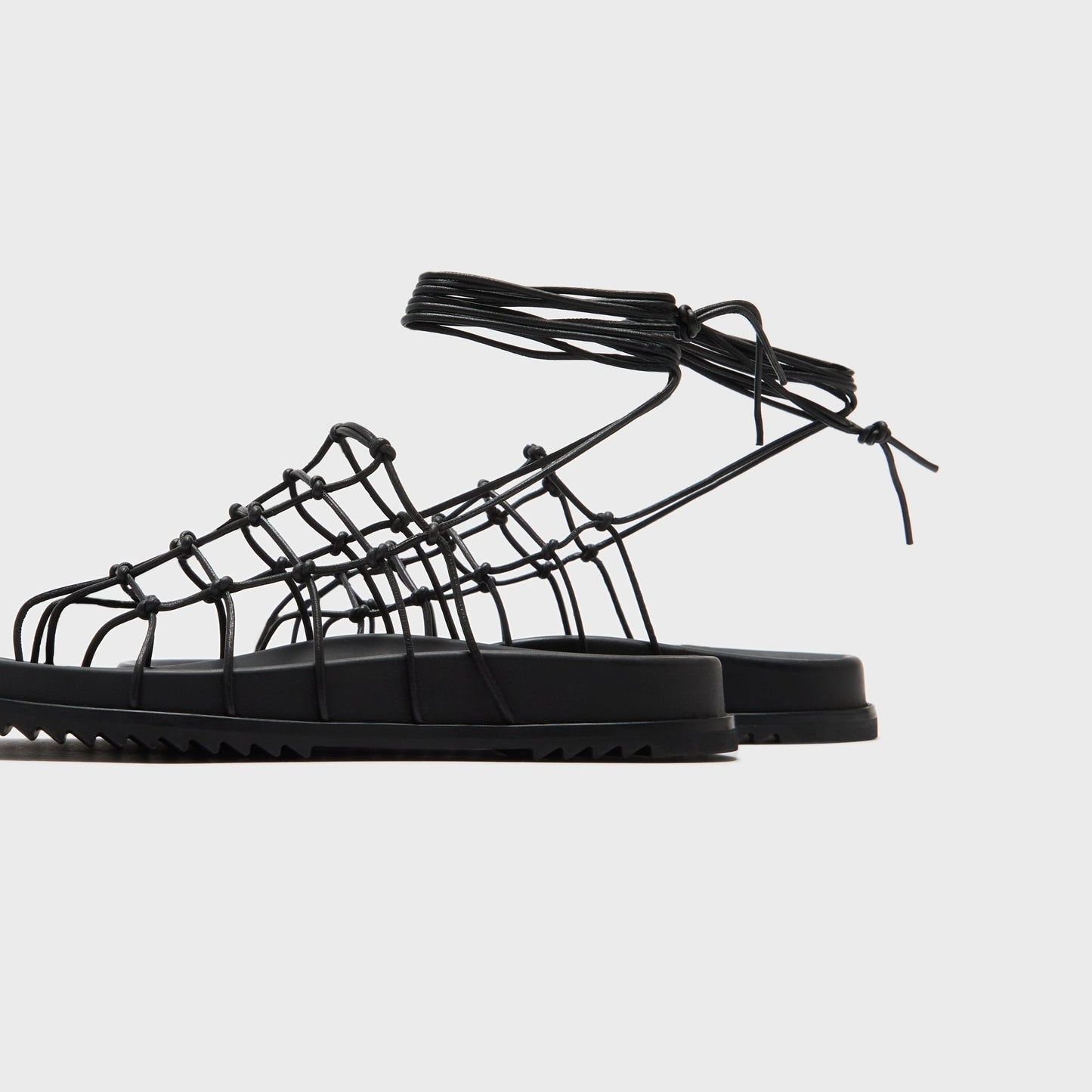 Men Kith Rick Owens Web Granola Sandali - Pelle Black