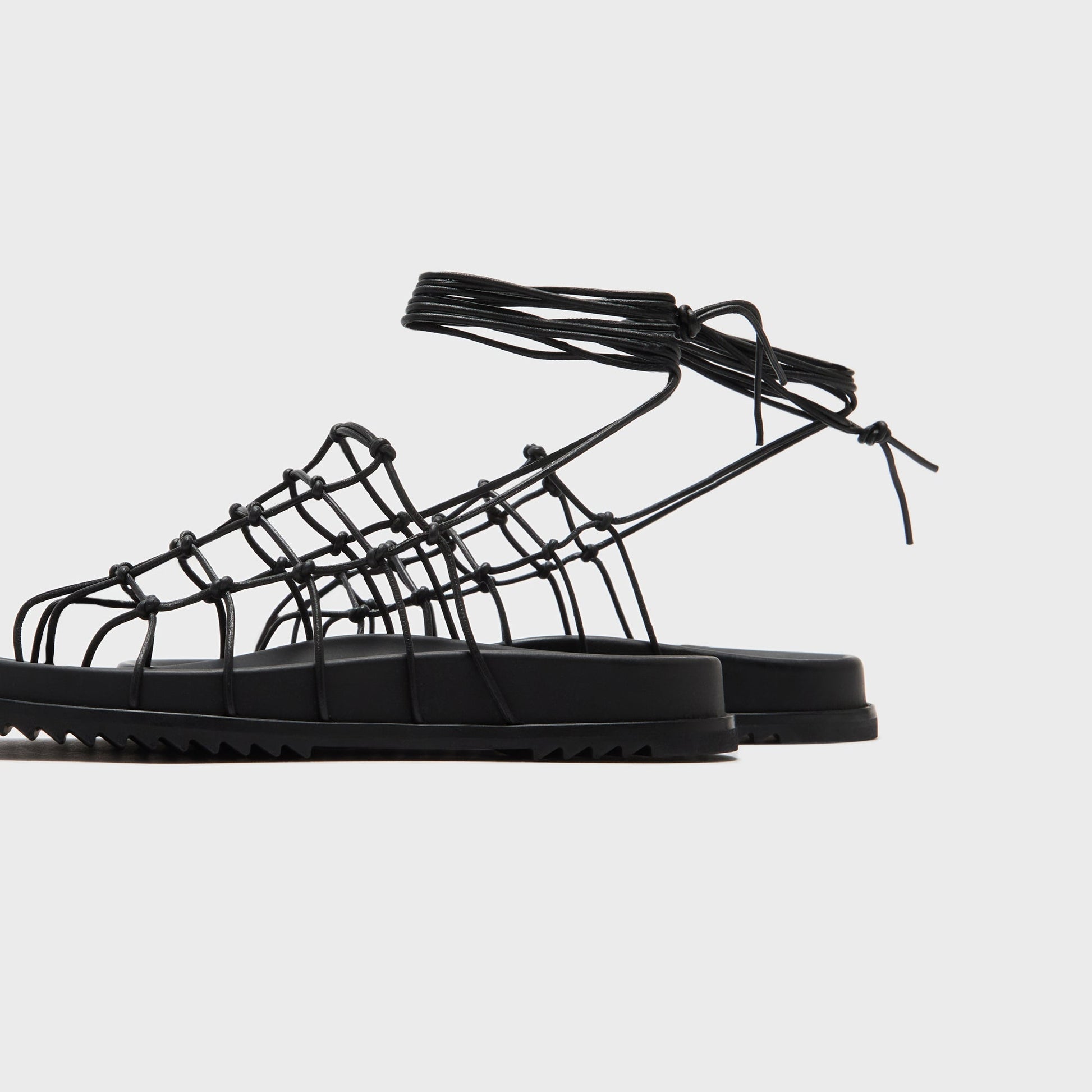 Men Kith Rick Owens Web Granola Sandali - Pelle Black