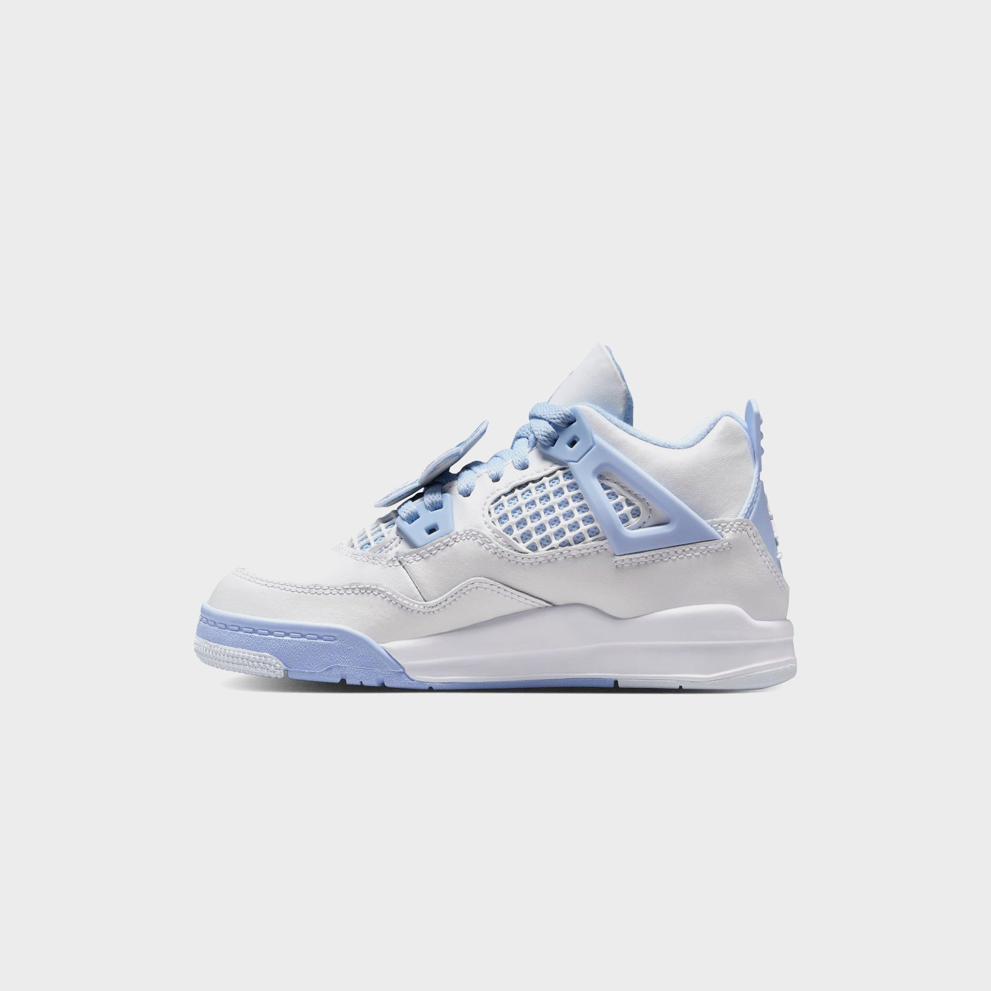 Kids Kith Jordan PS Air Jordan 4 Retro - White / Aluminum / Blue Tint / Oil Gree